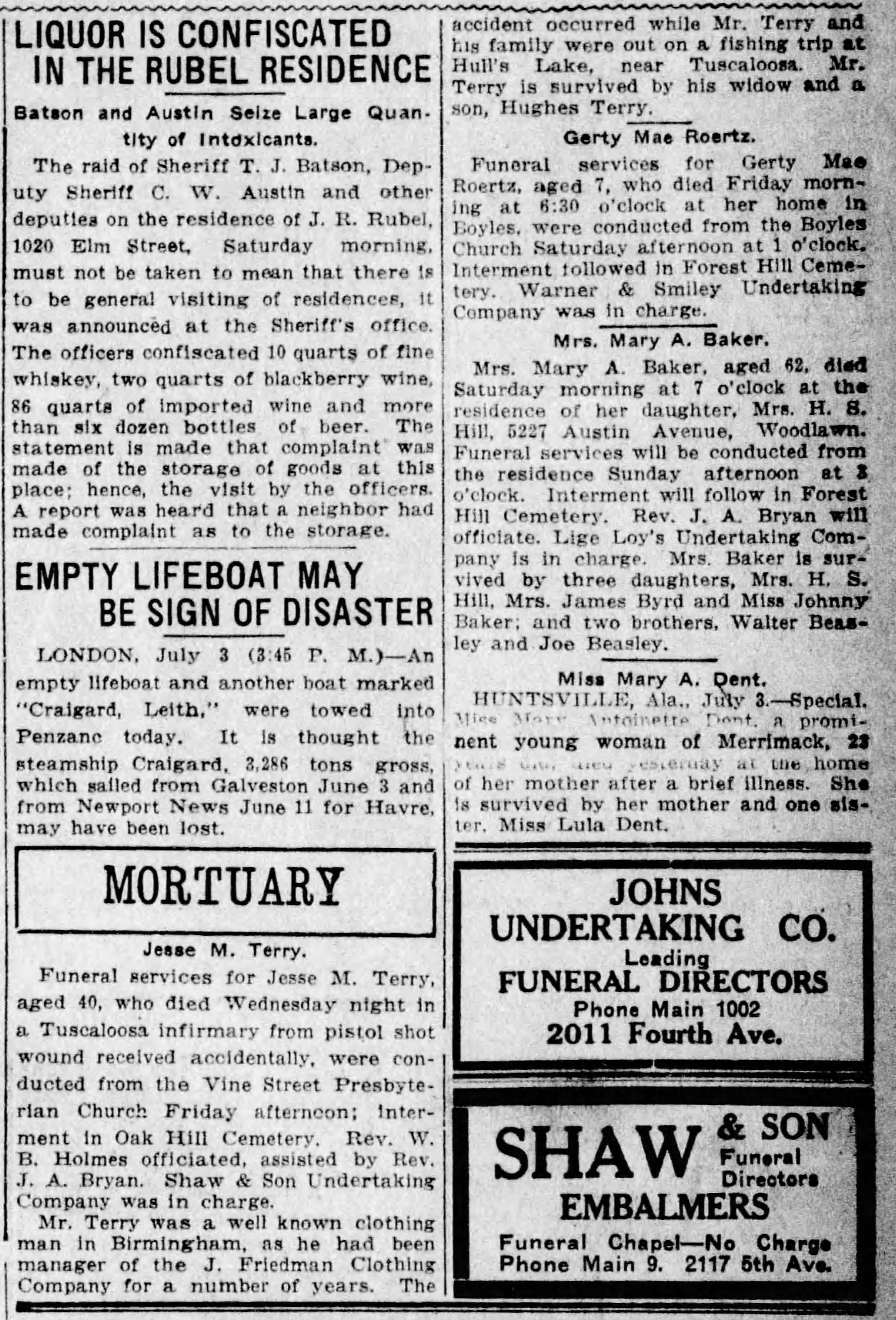 Jesse M. Terry obituary